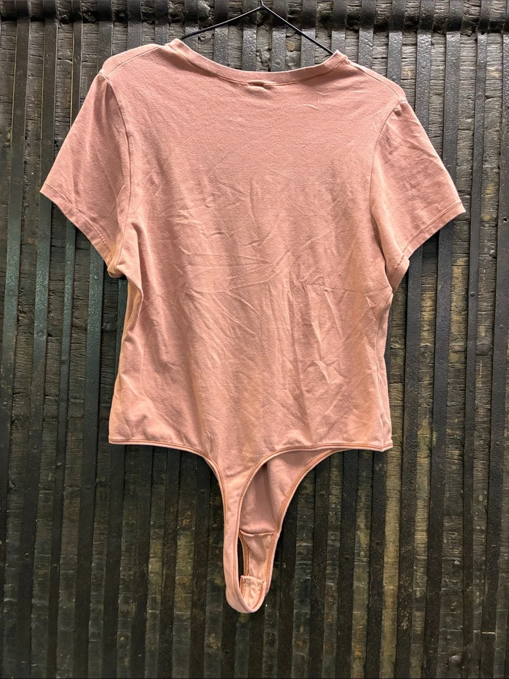 SKIMS Short Sleeve Crewneck Bodysuit in Dusty Pink - Picture 4 of 4